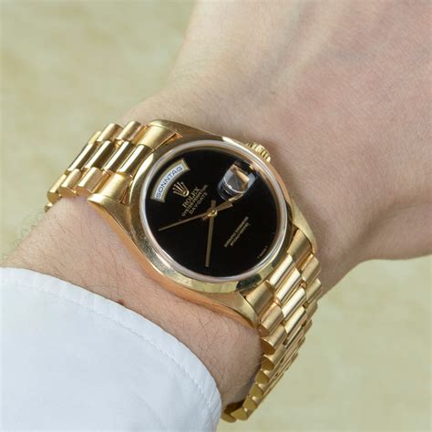 rolex 18k president onyx dial|rolex day date president.